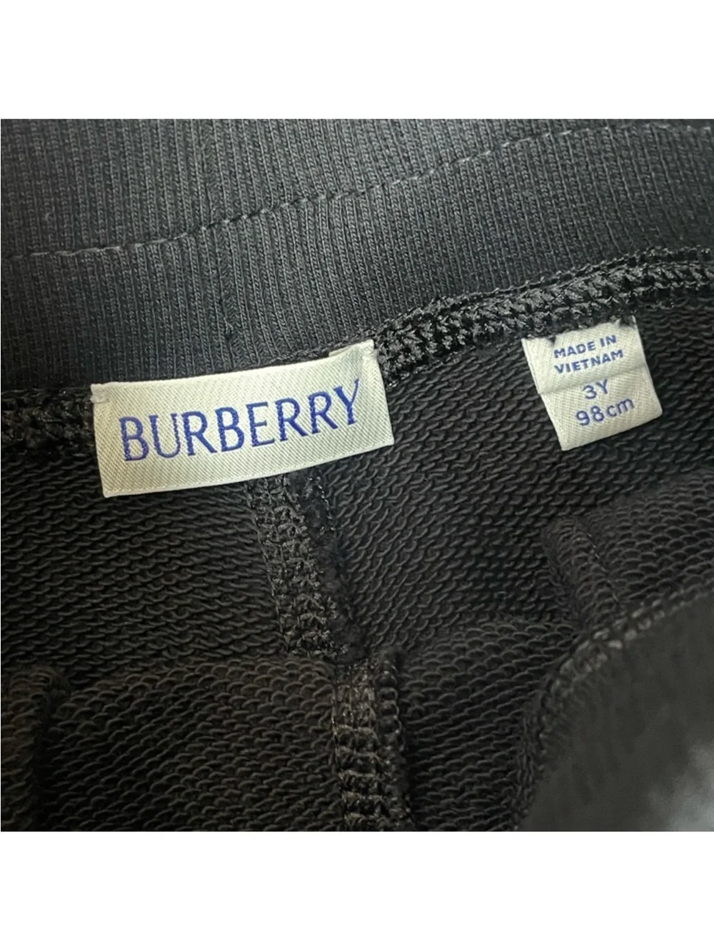 Burberry Black Kids' Shorts with Vintage Check Side Trim